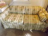 Ethan Allen Love Seat - in good condition, but upholstery warn & stained -needs reupholstering