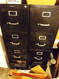 2-Black "Steelcase" 4-drawer Letter size File Cabinets w/ Lock, but no keys, note: Keys available thru "Steelcase" Office Equipment retailer, just give them the lock number.