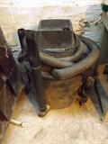 13-gal. Shop Vac w/ caster wheel base (no brand name), includes 4-or more accessory attachments.