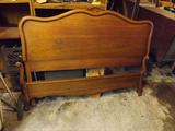Vintage Wood Head & Foot board (for a full size bed)