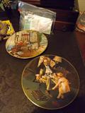 2-Norman Rockwell decorative plates