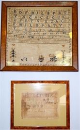 Early 19th Century Needlework Samplers in original frames