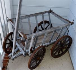 Early Work Cart with Metal-trimmed wheels