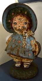 Hubley Dolly Dimple Cast Iron Bank - Part of an Incredible collection of early cast iron