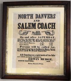 Salem Coach Advertisement - Framed