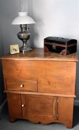 19th Century Pine Commode.  Available now for the Buy it Now price of $200