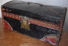 Gorgeous Leather Trunk with nailhead trim
