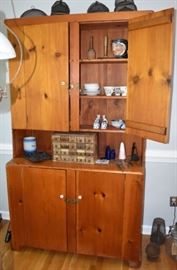 Antique Knotty Pine Stepback Cupboard.  Available now at the Buy it now price of $750