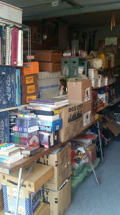 Garage full of teacher/school supplies & misc tools