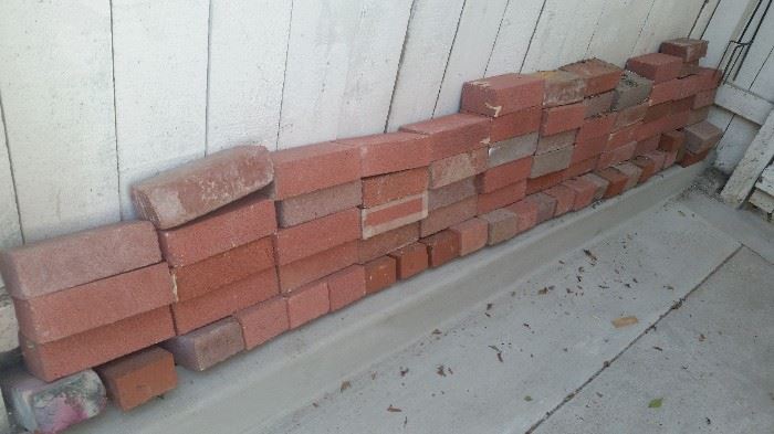 Bricks will be all sold (back yard-side of house)