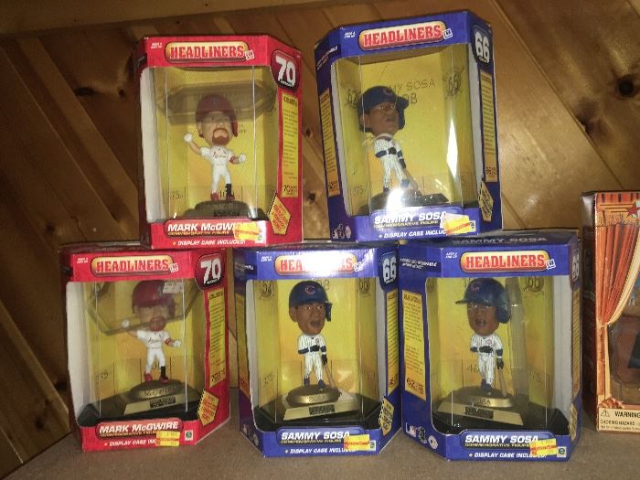 Headliners Sammy Sosa and Mark McGwire Collectible Figurines NEW in Box with COA's