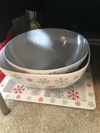 Holiday Bowl and Tray