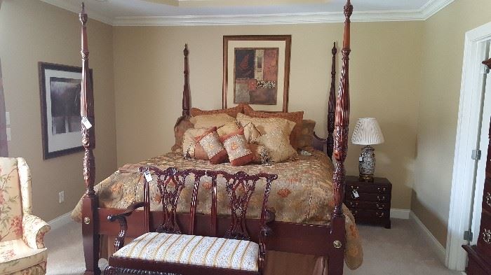 Kigali size fully adjustable four poster bed.