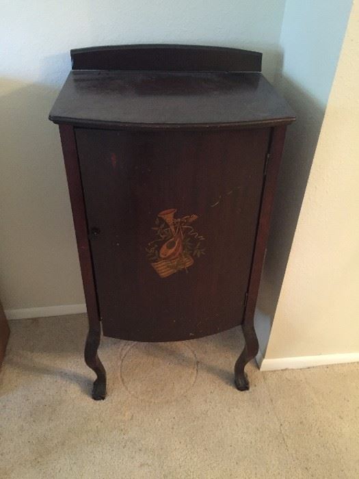 Antique inlaid mahogany music cabinet $200 obo