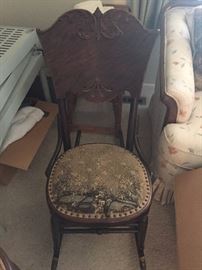 ANtique Art Nouveau chair with original tapestry $80 obo