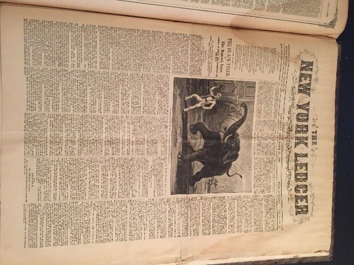 Antique ephemera newspaper 