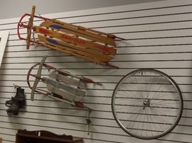 vintage American made sleds 