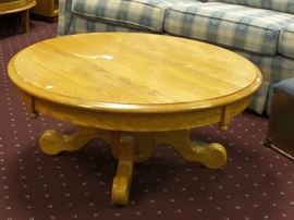 heavy duty oak coffee table 36" round 
