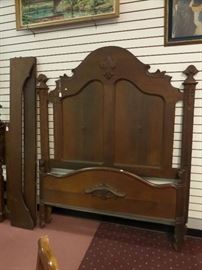 antique full size bed & frame 