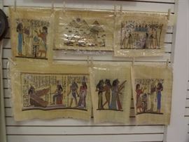 Egyptian art on papyrus 