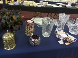 collectibles - glass ware - crystal - decor - cookie jar's vintage glass - McCoy - Mikasa Classic Flair & vintage china