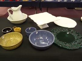 collectibles - glass ware - crystal - decor - cookie jar's vintage glass - McCoy - Mikasa Classic Flair & vintage china