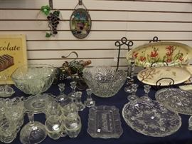 collectibles - glass ware - crystal - decor - cookie jar's vintage glass - McCoy - Mikasa Classic Flair & vintage china