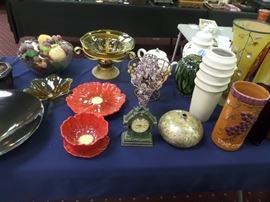 collectibles - glass ware - crystal - decor - cookie jar's vintage glass - McCoy - Mikasa Classic Flair & vintage china