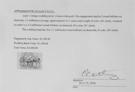 The jeweler indicated that if buying this set new today, cost would be at least $4,200.