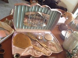 1940s Scallop Vanity Set (unused)