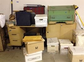 Mid-century 1950s desk, 1940s Kids Chest, Movie Scripts, Trunks