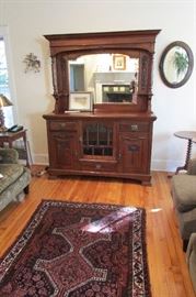 1880's Mahogany Side Board (2 pieces)