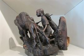 Ebony art piece bought from a master carver in a village of ebony carvers outside of Nairobi