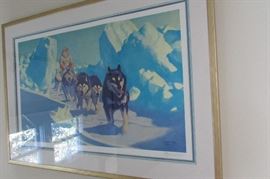 Dogsledding # 596 of 950 Signed Machetanz