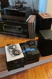 Harman Kardon HV3390 & Sony Mini Stereo System & B and W Speakers....a few records