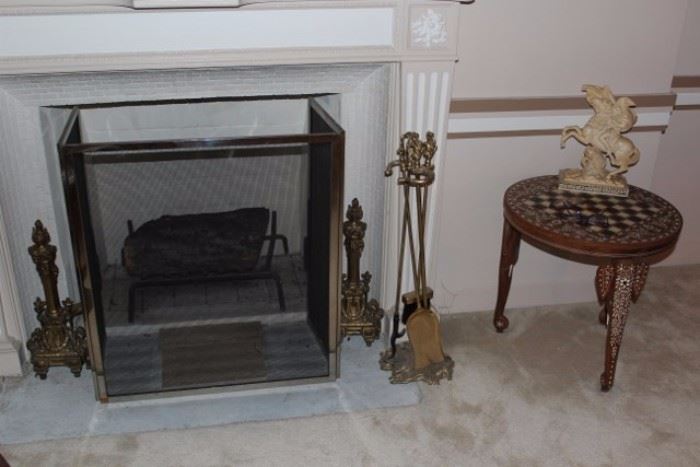 Fireplace Accessories & Small Round Game Table
