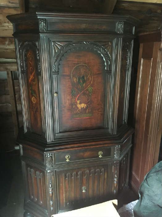 Mid 19th Century Hand Painted Mohogany Armoire, you have to see this in person, Beautiful!!!