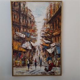 Very cool Vintage painting by Wong