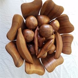 Hand carved wood fruit bowl.  Really nice.