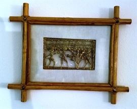 Brass, glass and bamboo art 
