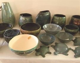 Raku pottery by artist Shirley Anderson