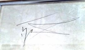 Dali signature on lithograph