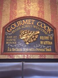 GOURMET COOK KITCHEN SIGN