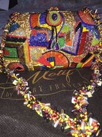 MARY FRANCES BEADED HANDBAG
