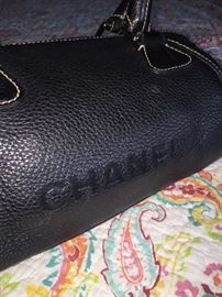 AUTHENTIC CHANEL LAX PEDDLED LEATHER HANDBAG WITH TASSLE