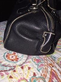 AUTHENTIC CHANEL LAX PEDDLED LEATHER HANDBAG WITH TASSLE