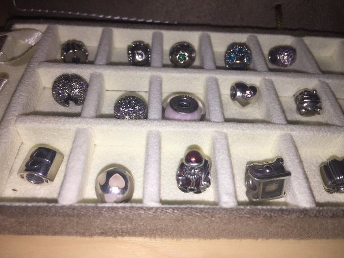 AUTHENTIC PANDORA BRACELET WITH CHARMS