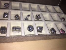 AUTHENTIC PANDORA BRACELET WITH CHARMS