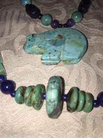 NATURAL TURQUOISE NECKLACES-NAVAJO/ZUNI