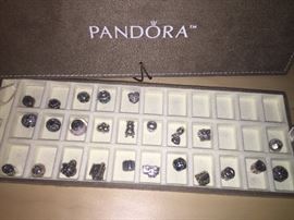 AUTHENTIC PANDORA BRACELET WITH CHARMS